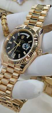 Rolex Day-Date 40 18kt yellow gold black diamond dial 41mm - 5