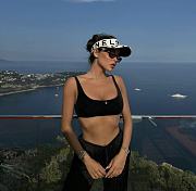 CHANEL Terry Cotton Logo CC Visor Ecru - 1
