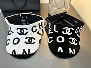 CHANEL Terry Cotton Logo CC Visor Ecru - 2