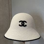 Chanel Knit Bucket White Hat  - 1