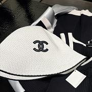 Chanel Knit Bucket White Hat  - 5