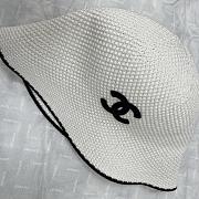 Chanel Knit Bucket White Hat  - 4