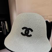 Chanel Knit Bucket White Hat  - 3