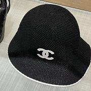 	 Chanel Knit Bucket Black Hat - 5