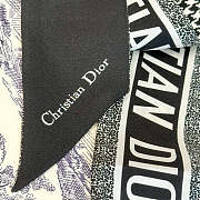 Dior Mitza Scarf Twilly Silk Black -  6*105cm - 4