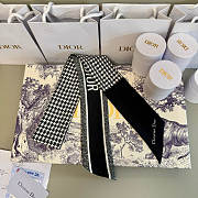 Dior Mitza Scarf Twilly Silk Black -  6*105cm - 2