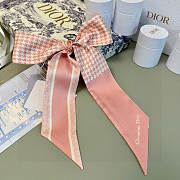 	 Dior Mitza Scarf Twilly Silk Pink - 6*105cm - 1