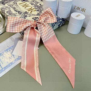 	 Dior Mitza Scarf Twilly Silk Pink - 6*105cm