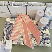 	 Dior Mitza Scarf Twilly Silk Pink - 6*105cm - 6