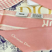 	 Dior Mitza Scarf Twilly Silk Pink - 6*105cm - 4