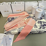 	 Dior Mitza Scarf Twilly Silk Pink - 6*105cm - 2