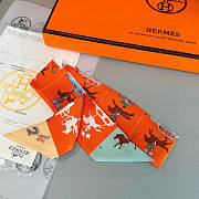 Hermès Parade Twilly Orange - 5 x 86.5cm - 6