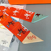 Hermès Parade Twilly Orange - 5 x 86.5cm - 4