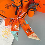 Hermès Parade Twilly Orange - 5 x 86.5cm - 3