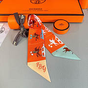 Hermès Parade Twilly Orange - 5 x 86.5cm - 2