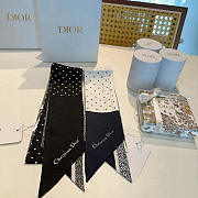 Dior Mitzah Black Scarf - 6X105cm - 6