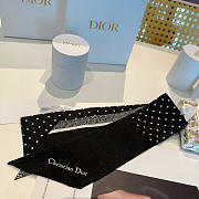Dior Mitzah Black Scarf - 6X105cm - 5