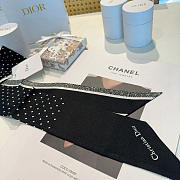 Dior Mitzah Black Scarf - 6X105cm - 3