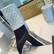 	 Dior Mitzah White Scarf - 6X105cm - 5