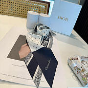 	 Dior Mitzah White Scarf - 6X105cm - 2
