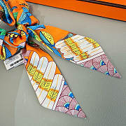 	 Hermes Orange Set Srunchies and Twilly - 2