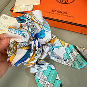 	 Hermes Light Blue Set Srunchies and Twilly - 5