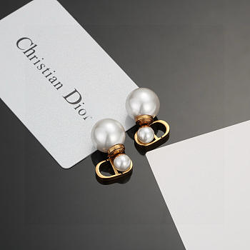 Dior Pearl Tribales Drop Earrings