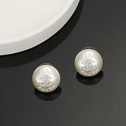 CHANEL Pearl Crystal CC La Pausa Earrings - 6