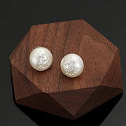 CHANEL Pearl Crystal CC La Pausa Earrings - 3