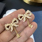 Chanel Gold Bow Earrings  - 1