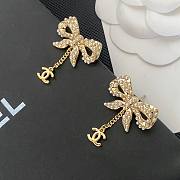 Chanel Gold Bow Earrings  - 2