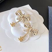 Chanel Gold Bow Earrings  - 3