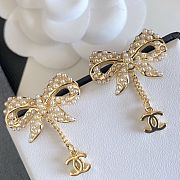 Chanel Gold Bow Earrings  - 6