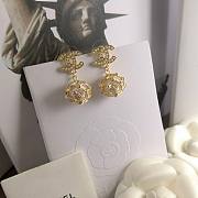 CHANEL Pearl Caged CC Drop Earrings Gold - 2