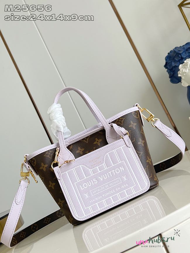Louis Vuitton Neverfull Bandoulière Inside Out BB H33 Purple - 24x14x9 cm - 1