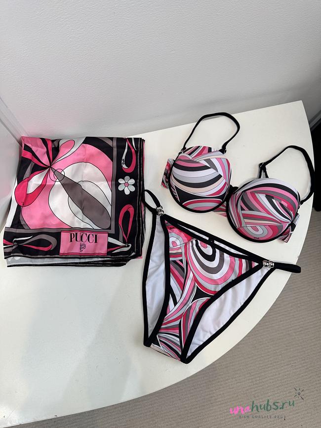 PUCCI Iride-print Bikini Pink - 1