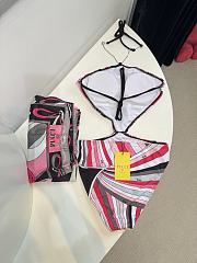 Pucci Iride print Swimsuit Emilio Pucci Rosa - 4