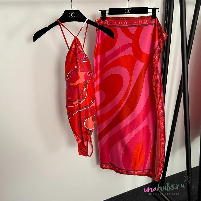 Pucci Orchidee-Print Swimsuit - 1
