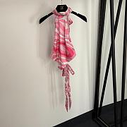 Emilio Pucci Marmo Halterneck Silk Top in Pink  - 1