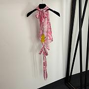 Emilio Pucci Marmo Halterneck Silk Top in Pink  - 6