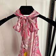 Emilio Pucci Marmo Halterneck Silk Top in Pink  - 3