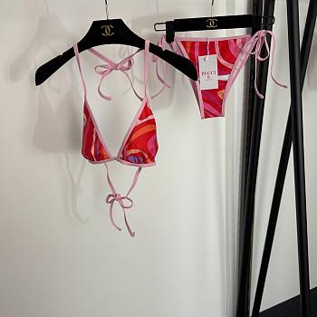 Pucci Marmo Print Triangle Bikini