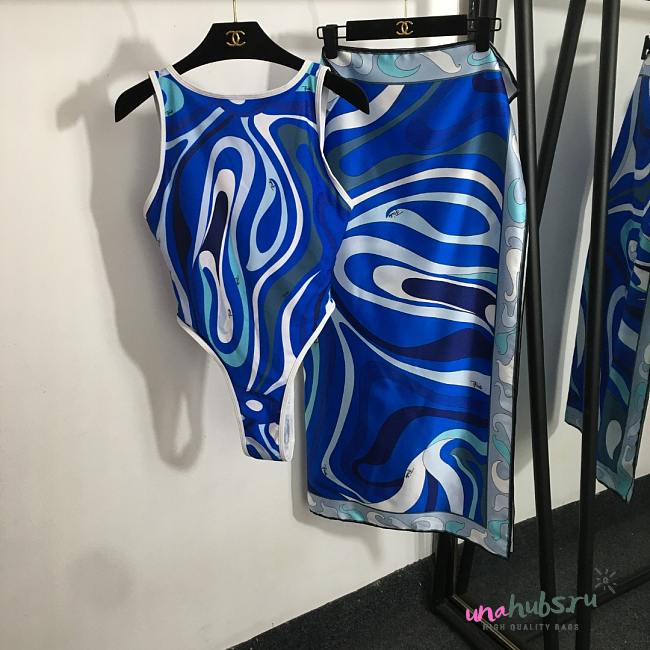 Pucci Printed halter-neck swimsuit Emilio Set - 1