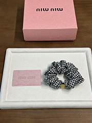 Miu Miu Black checkered scrunchies - 5