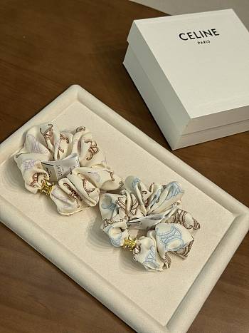Celine White Scrunchies