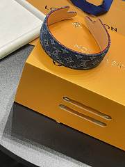 Louis Vuitton Blue Deni, Headband - 6