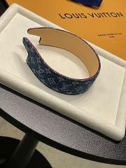 Louis Vuitton Blue Deni, Headband - 4