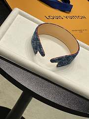 Louis Vuitton Blue Deni, Headband - 5