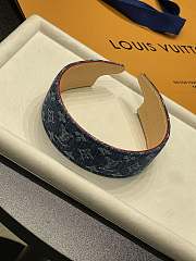 Louis Vuitton Blue Deni, Headband - 2