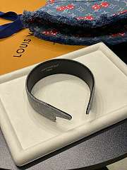 	 Louis Vuitton Black Deni, Headband - 1